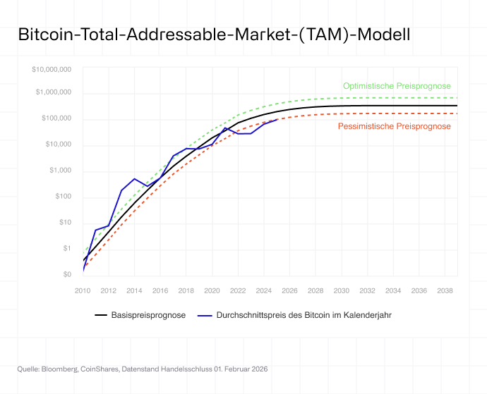 Bitcoin total addressable market (TAM) model